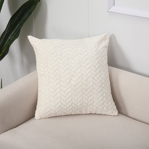 Throw Pillow Cover 17x17 Inch 100% Polyester, Invisible Zipper Summer Decorative Cushion Case, 43x43cm Machine Washable, Living Room Bedroom Bed Sofa Outdoor Home Decor Gift