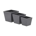 thumbnail image 5 of CosmoLiving by Cosmopolitan 8", 6", 5"W Indoor Outdoor Gray Metal Planter (3 Count), 5 of 9