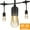 Black, variant on Enbrighten 48ft 24 Bulbs Vintage Indoor/Outdoor LED Café String Lights, Black Cord, 35631