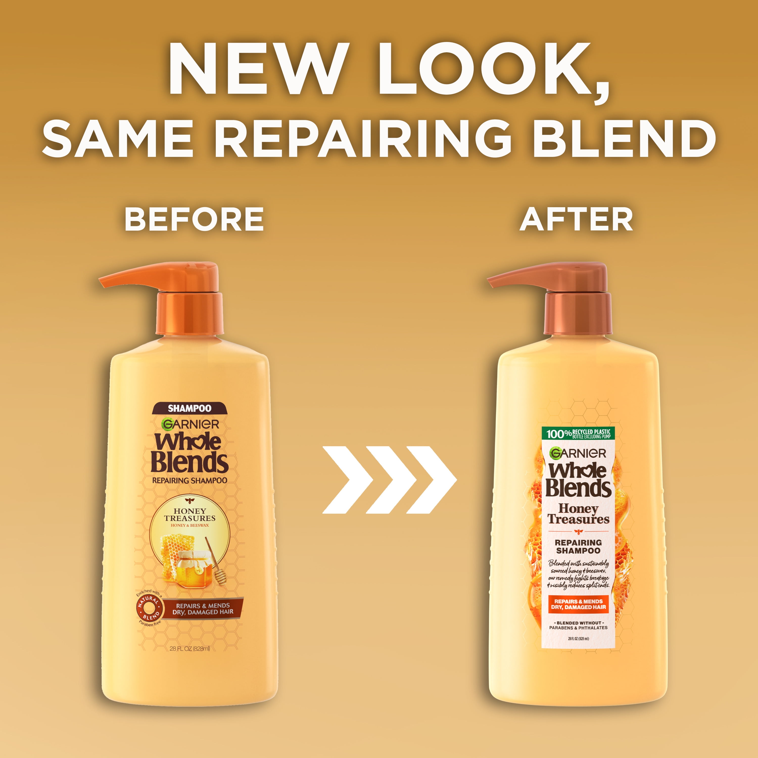 Garnier Whole Blends Treasures Repairing Shampoo, For Damaged Hair, 28 fl oz - Walmart.com