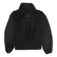 thumbnail image 1 of Alfani Womens Sheer-Sleeve Pullover Blouse, Black, Small, 1 of 2