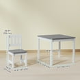thumbnail image 3 of Qaba Kids Table and Chairs Set, Toddler Table and 2 Chair Set, Grey, 3 of 10