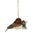 thumbnail image 4 of Woodland Baby Bird with Plaid Winter Scarf Christmas Ornament - 5.5", 4 of 8