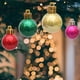 thumbnail image 5 of Juego de 24 Bolas Navideñas de Plástico Irrompible de 3 Cm, Surtidas, En 6 Colores: Rojo, Azul, Verde, Dorado y Plateado | Decoraciones Duraderas para Árboles de Navidad | Versátil para Usar Como Gui, 5 of 5