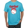 thumbnail image 1 of Wild Bobby, Cute Baseball Mom Ribbon Gift, Mother's Day, Men Graphic T-Shirt, Light Turquoise, 3XL, 1 of 3