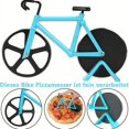 thumbnail image 2 of 1pc, Premium Pizza Cutter, Pizza Wheel, Metal Pizza Knife, Stainless Steel Pizza Cutter Wheel, Bicycle Shaped Pizza Cutter With Stainless Steel Blade, Cake Pie Pastry Cutter, Kitchen Supplies, Baking, 2 of 5