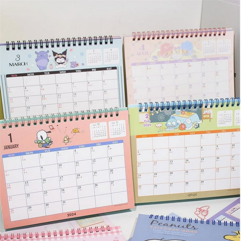 2024 Sanrio Hello Kitty Desk Calendar Anime Kuromi My Melody Standing Flip  Calendar Kawaii Schedules Cartoon Desktop Decor Gift - Walmart.com