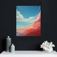 thumbnail image 4 of COMIO Wall Art Framed Light Gray Blue Yellow Cloud Abstract Canvas Frames - Canvas Painting Wall Art Print Poster for Living Room Decoration, 4 of 4