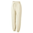 thumbnail image 6 of Zylarhe Women's Pants Women's Stretch Elastic Waist Soft Comfortable Casual Trousers with Side Pockets for Everyday Wear, 6 of 6