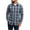Navy, variant on Mens Flannel Shirts Long Sleeve Flannel Shirt for Men Cotton Casual Button Down Plaid Shirt