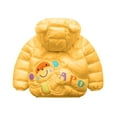 thumbnail image 2 of dmqupv Toddler Winter Coats for Girls 2t Toddler Boys Girls Winter Windproof Cartoon Monkey Prints Bear Ears Hooded Coat Yellow 12-18 Months, 2 of 4