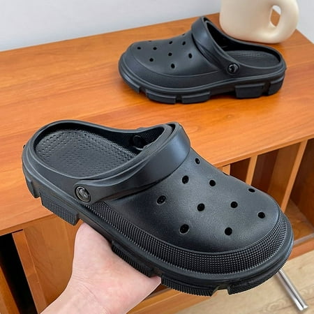 

Hole Shoes Women‘s Trendy Fashion Thick Bottom Top Outer Wear Non-slip Men‘s and Women‘s Cute Couple Sandals and Slippers Summer Beach Shoes