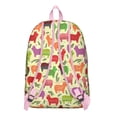 thumbnail image 4 of Cute Pig Backpack – Cartoon Farm Animal Pattern Bookbag with Watercolor and Artistic Design for School, 4 of 5