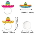 thumbnail image 3 of Mexican Sombrero Headbands Fiesta Party Decorations Paper All Ages Headwear Cinco de Mayo Themed Party Favor Accessories 6 Pack, 3 of 6