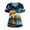 Dark Blue_016#717, variant on Homozy Pumpkin Scrub Tops Womens Halloween V Neck Short Sleeve with Pockets Halloween Costumes Lighweight Nurse Tops Scrubs Red 2XL