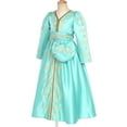 thumbnail image 4 of Jizyo Robe Maxi Abayas Musulmanes pour Filles une Pièce Manches Longues Robe de Prière Islamique Robe Caftan Arabe Vert Foncé 140/7 Ans, 4 of 7