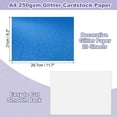 thumbnail image 2 of 20Sheets Blue Glitter Cardstock, 8.3x11.7 in A4 Glitter Paper Card Stock Shiny Scrapbook 250gsm Sparkly Paper Large Shimmer for Crafts Scrapbook DIY Art Wedding Party, 2 of 6