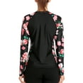 thumbnail image 5 of Charmo Women Long Sleeve Rash Guard Swimsuit Colorblock Swim Shirts Printed UV Shirts, 5 of 5