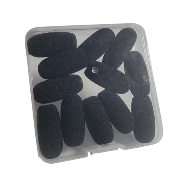 Bunblic 12 Pcs Microphone Pare-Brise Couverture de Micro Compact Facile à Utiliser Protection Professionnelle Réutilisable Pare-Brise Microphone Éponge Noir 3,6cm