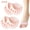 Pink, variant on Forefoot Cushion Pads with Split Toe, Ice Silk Shoe Inserts for High Heels, 2 Pairs (4 Pieces), Black