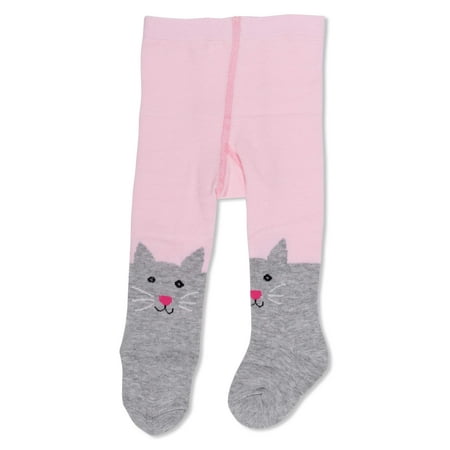 1 Pair Opaque Cat Design Tights (Infant & Toddler)