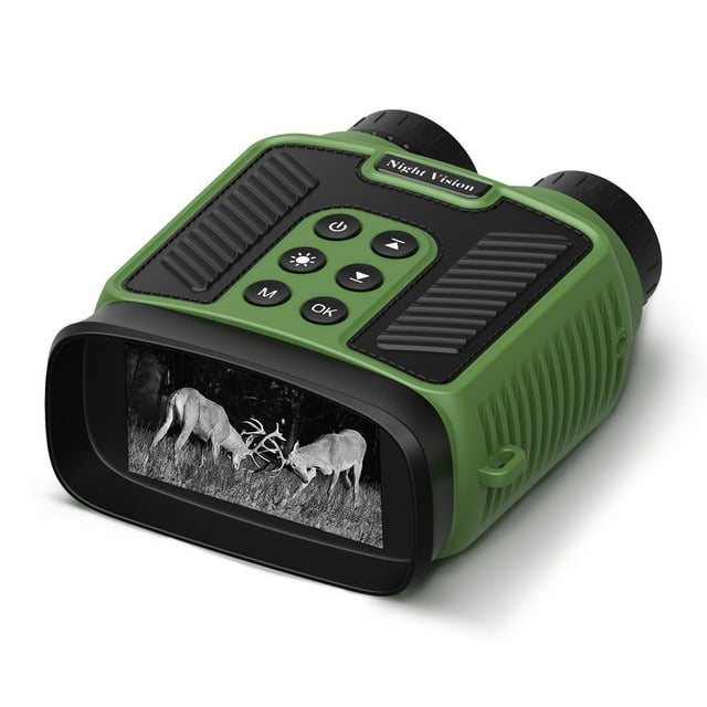 BekinTek Jumelles de Vision Nocturne 5000mAh Télescope Rechargeable Lunettes Infrarouges NVG Observation dans l'Obscurité Totale Réglage de l'Ir 7x Zoom Numérique 8x Vidéo 2.5K Photo 40M Grand Écran HD avec Carte TF 32G