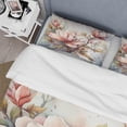 thumbnail image 4 of Designart "Magnolia Symphony in Red" Floral Magnolias Bedding Covert Set - Magnolias Red Floral Bed Set With 2 Shams, 4 of 6