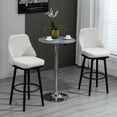 thumbnail image 2 of HOMCOM Bar Height Bar Stools Set of 2 360° Swivel Barstools with Steel Legs, 2 of 10