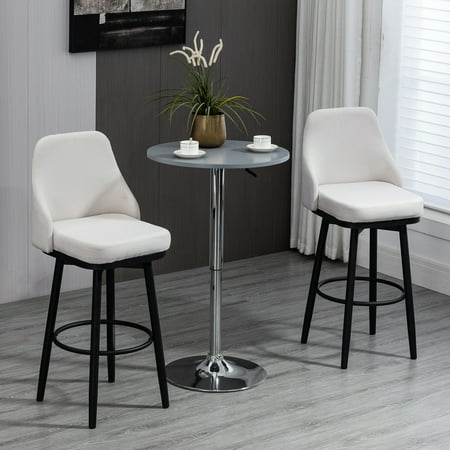 Arealer Modern Bar Chairs,Set of 2, Extra Tall Bar Stools, 360° Swivel ...