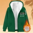 thumbnail image 2 of Makaor Womens Sweatshirts Jackets Christmas Fleece Hooded Coat Solid Plus Size Zip up Long Sleeve Outerwear Soft Clothes, 2 of 5