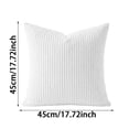 thumbnail image 2 of Set of 4 Corduroy Throw Pillow Covers Soft Striped Square Cushion Cases, Rustic Farmhouse Boho Home Decor for Living Room Couch Bed Sofa, Textured Plush Decorative Pillow Shams 18x18 Inch, 2 of 3