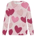 thumbnail image 5 of BVOFAR T-Shirts à Manches Longues Col Rond pour Femmes Imprimé Cœur Mignon Décontracté Grande Taille Tops Confortables 2025, 5 of 5
