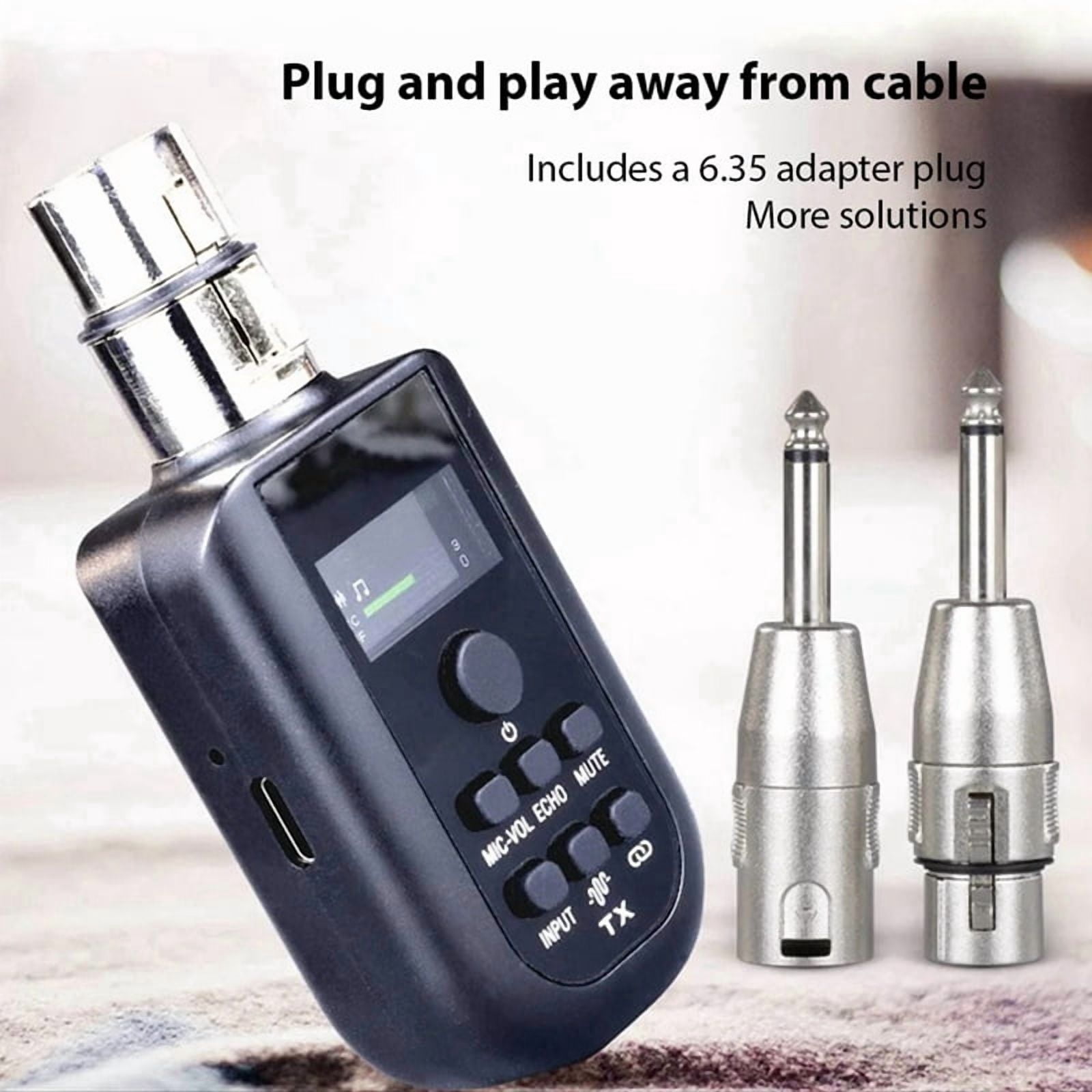 SL-100 Microphone Wireless Xlr Transmitter Receiver UHF Wireless Mic System for Audio Mixer Electric Guitar  Noise