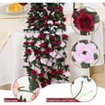 thumbnail image 4 of Flower Garland Rose Vines, 8 Strands 66Ft Flower Vines for Bedroom, Rose Flower Garland Decoration, Wine Red and Pink Rose Floral Garland for Room Birthday Wedding Party Garden Wall Decor, 4 of 5