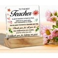 thumbnail image 4 of Teacher Appreciation Gifts a Good Teacher is Hard to Find Desk Decor Thank You for Helping Me Grow Acrylic Desk Plaque Sign with Wood Stand Home Office Desk Sign, 4 of 6