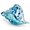 Aqua/Teal, variant on Sea Glart Figurines Hand Blown Conch Shell Sculpture Decor