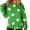Green, variant on Women's Casual Daisy Print Crewneck Sweatshirt Long Sleeve Pullover Top