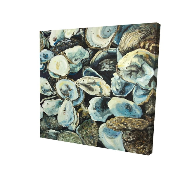 Oyster shells - Toile 24"x24 Pouces - Impression à la Demande