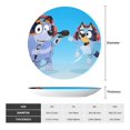 thumbnail image 4 of Lsque Bluey Pattern Ceramic Decorative Plate Decorative Plates with Display Stand Personalized Porcelain Plate Ceramic Ornaments for Wall Hanging Decoration-6in, 4 of 6