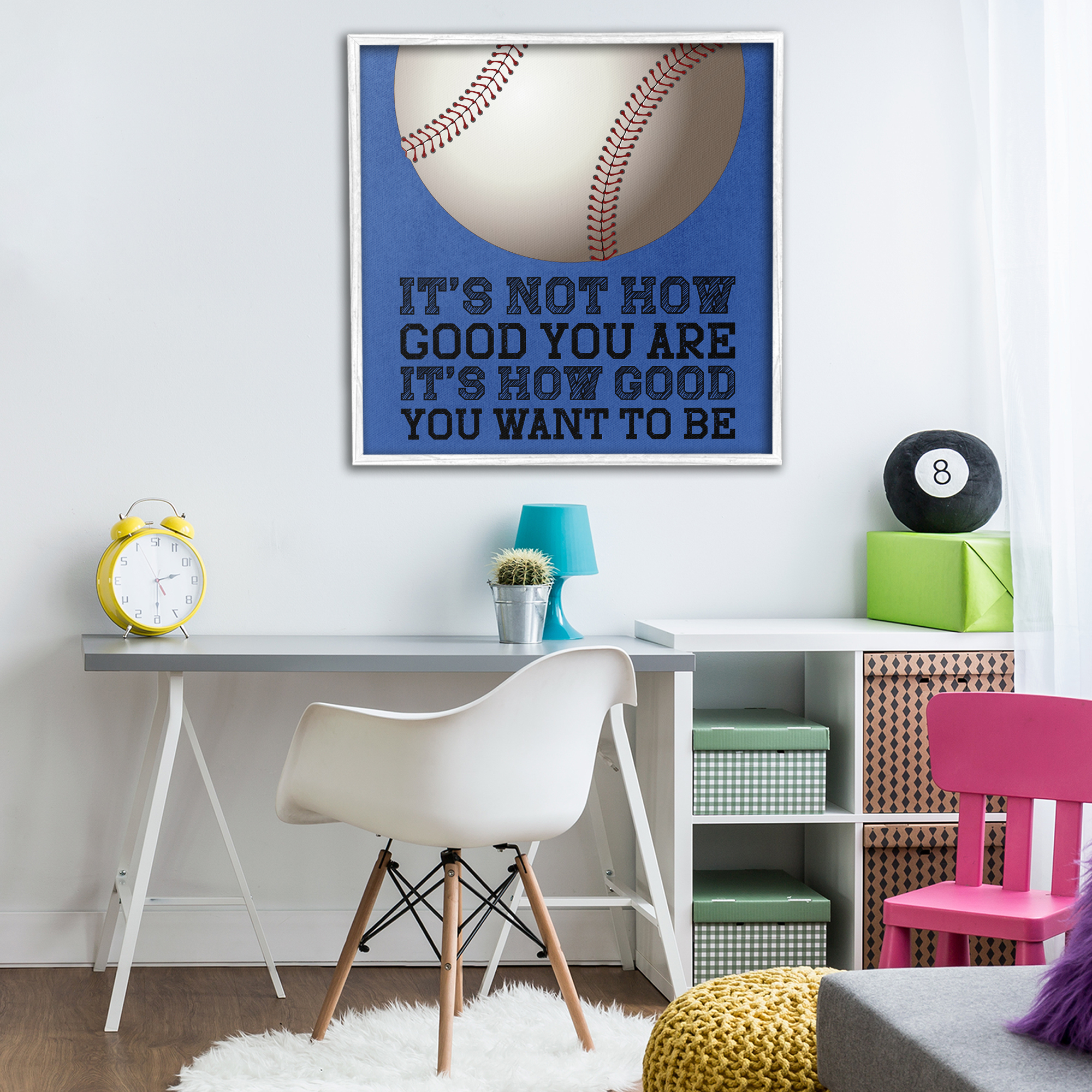 How Good You Want To Be White Framed Giclee Art, design by Marcus Prime