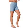 thumbnail image 4 of INSPIRE CHIC Women's Cotton Pajama Shorts Soft Stretch Comfy Boxer Lounge Shorts with Pockets XS Blue, 4 of 6