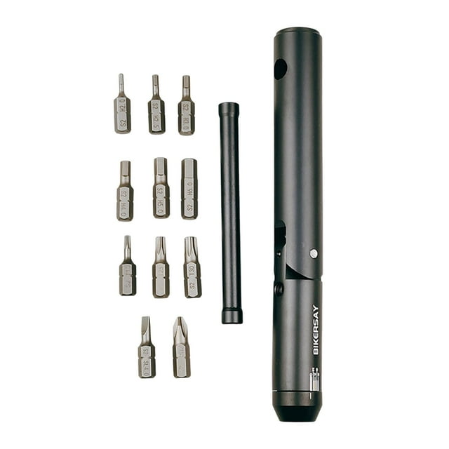 de llave dinamométrica para bicicleta 11 brocas intercambiables mantenimiento de bicicleta de cabeza Negro Zulema Llave dinamométrica para bicicletas
