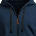 thumbnail image 7 of Zylanna Men's Hooded Sweatshirts with Pockets, Casual Half-Zip Soft & Warm Color Block Sport Hoodies Pullover for Men Navy, 7 of 7