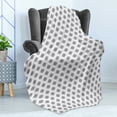 thumbnail image 4 of Vintage Soft Flannel Fleece Throw Blanket, Diagonal Pattern Squares with Repetitive Spring Flower Motifs, Cozy Plush for Indoor and Outdoor Use, 50" x 60", Grey Grey White, by Ambesonne, 4 of 5