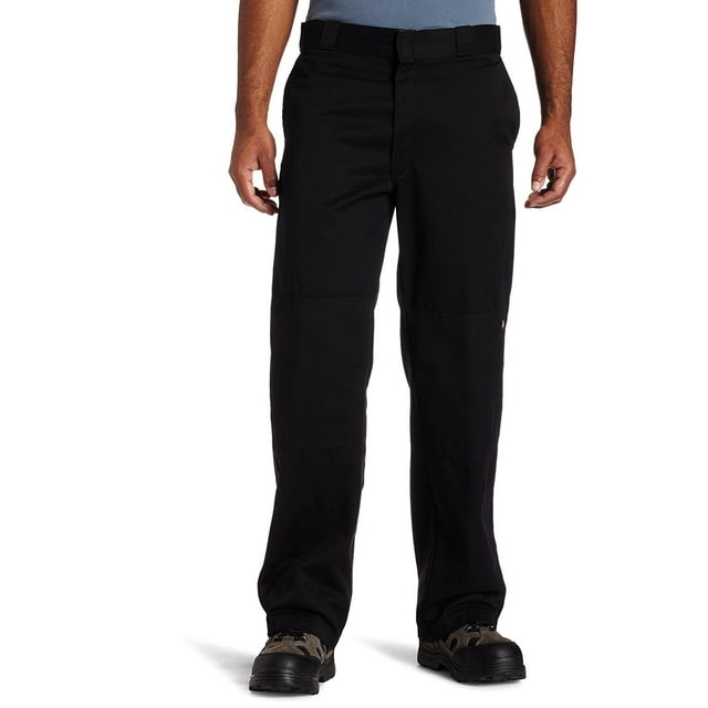 Dickies Mens Loose Fit Double-Knee Work Pant, 33W x 30L, Black