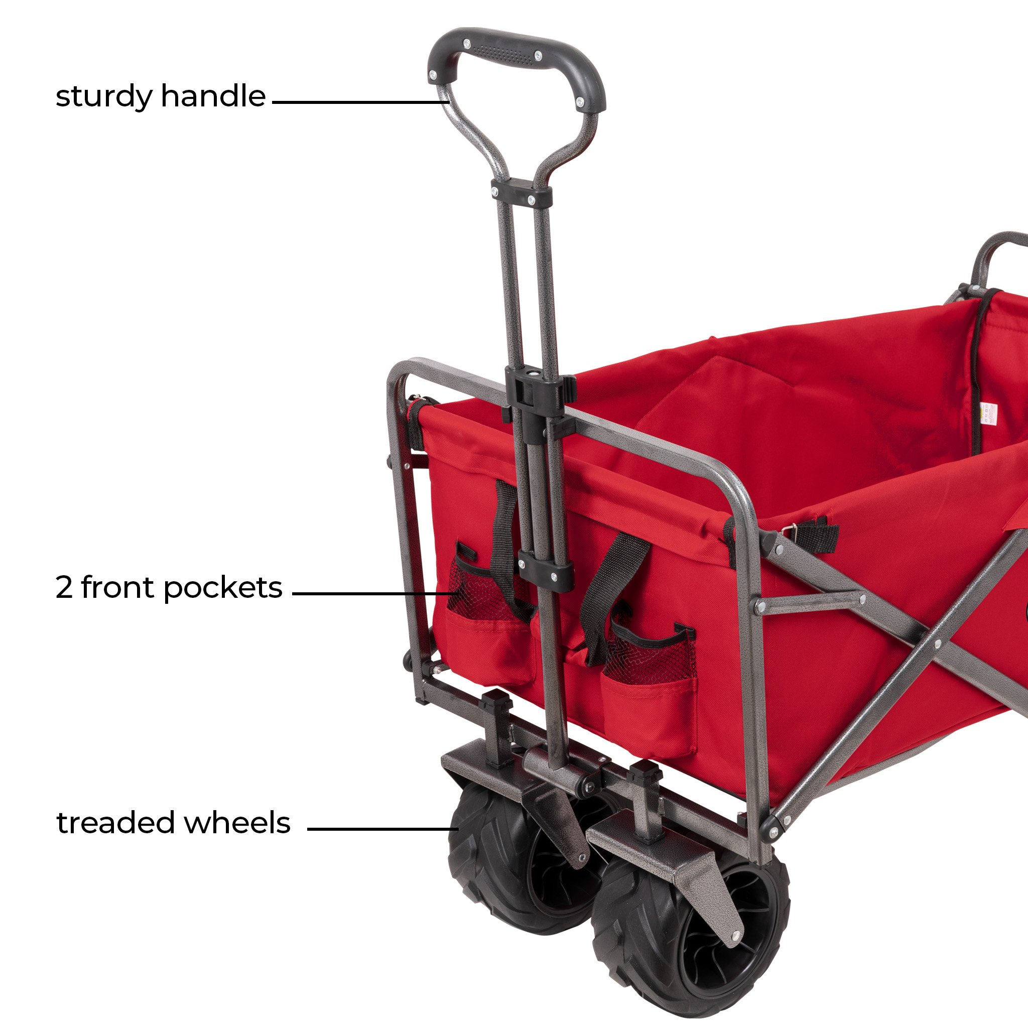 Smart Design Collegiate Heavy-Duty Utility Collapsible Sports Wagon - University of Georgia Bulldogs