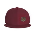 thumbnail image 3 of DouZhe Flat Brim Cap Snapback Hat, Glass Tiger Head Prints Adjustable Red Adult Baseball Cap, 3 of 6