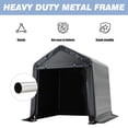 thumbnail image 6 of Mellcom 6' x 6' x 7' Outdoor Storage Shed, Carport Canopy, Portable Shelter, for Bike, Motorcycle, Garden Storage, 6 of 7