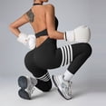 thumbnail image 7 of larppty Womens Workout Seamless Jumpsuit Spring Summer Fashion Hip Lift Peach Hip Shap Backless Yoga Jumpsuit Romper Outfits（Black， M）, 7 of 7