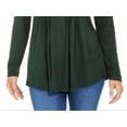 thumbnail image 3 of Style & Co Women's Pintuck Top Green Size Petite M, 3 of 3
